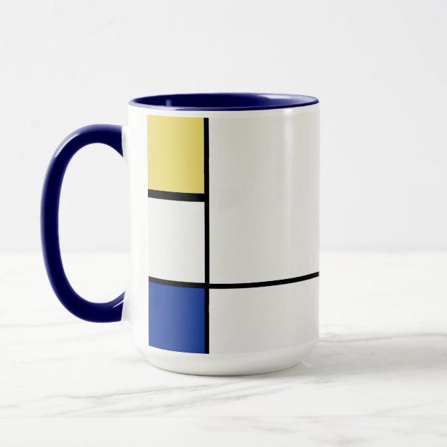 Taza Piet Mondrian - Resumen geométrico de la composici (Izquierda)
