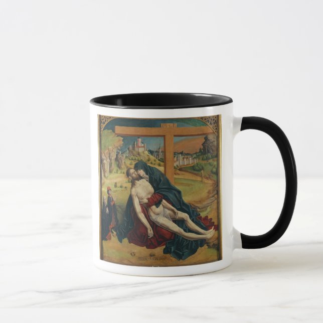 Taza Pieta con dos donantes (aceite en el panel) (Derecha)