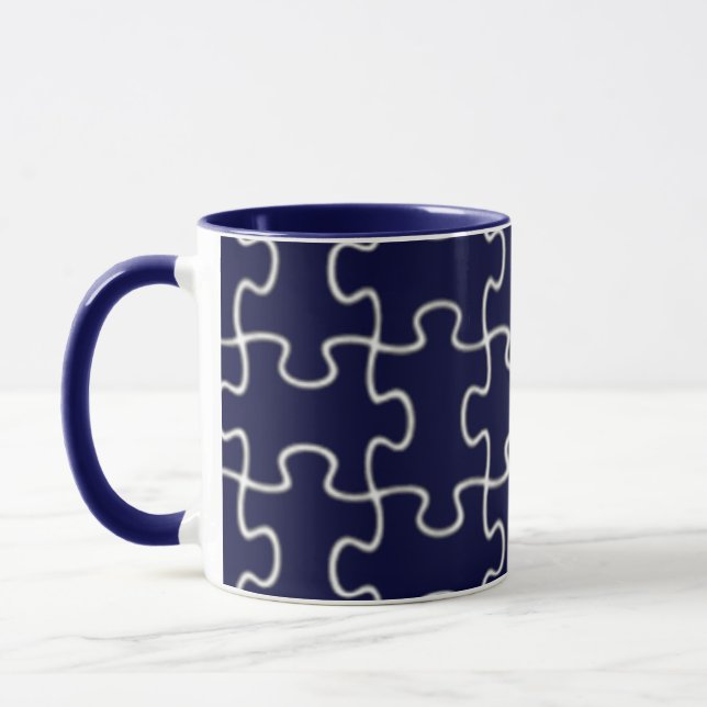 Taza piezas de rompecabezas de colores (Izquierda)
