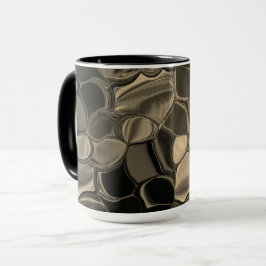 Taza Piezas marrones, círculos y formas redondeadas