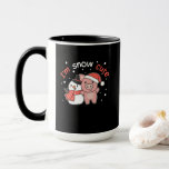 Taza Pig I'm Snow Cute Snowman Snow Pun<br><div class="desc">cute pig with snowman I'm snow cute - a snow pun for winter and Christmas. A Christmas greeting in the cold season for the holidays. Christmas pig with snowman.</div>