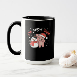 Taza Pig I'm Snow Cute Snowman Snow Pun
