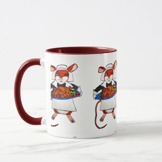 TAZA PILGRIM DEL RATÓN DE AGRADECIMIENTO (Izquierda)
