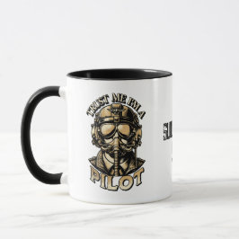 Taza Piloto de fecha y nombre personalizado con problem