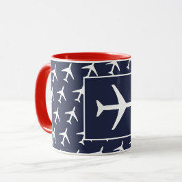 Taza Piloto del avión Funky White Avie Volando