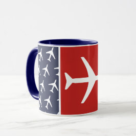 Taza Piloto del avión Funky White Avie Volando