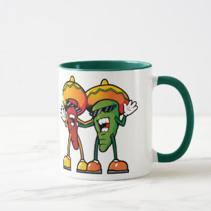 Taza pimientos calientes para personalizados