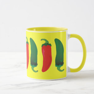 Taza Pimientos picantes verdes rojos de N