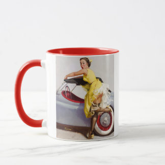 Taza Pin Up Chica Vintage Art Coffee Mug