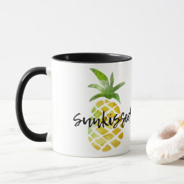 Taza Piña amarilla con un beso solar