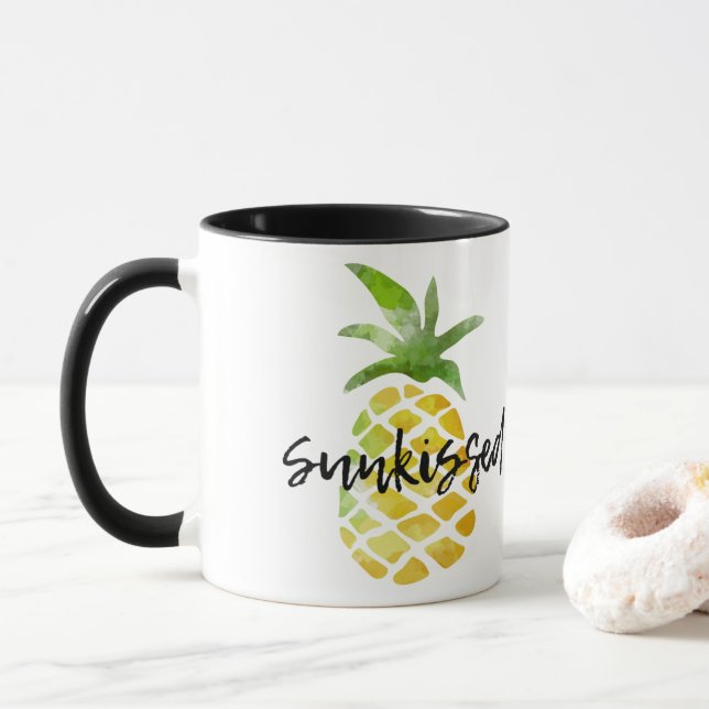 Taza Piña amarilla con un beso solar (Con donut)