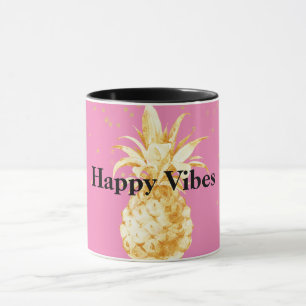 Taza Piña de oro amarillo rosa