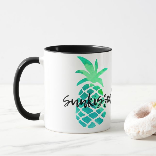 Taza Piña verde con un beso solar (Con donut)