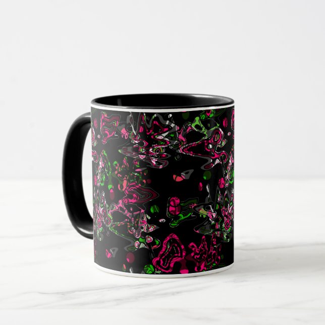 Taza Pincel abstracto de salpicaduras moderno elegante  (Anverso izquierdo)