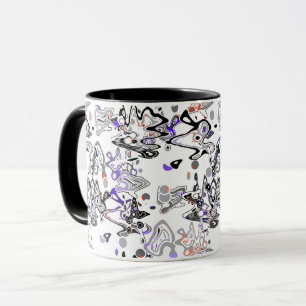Taza Pincel abstracto salpicado moderno elegante de mod