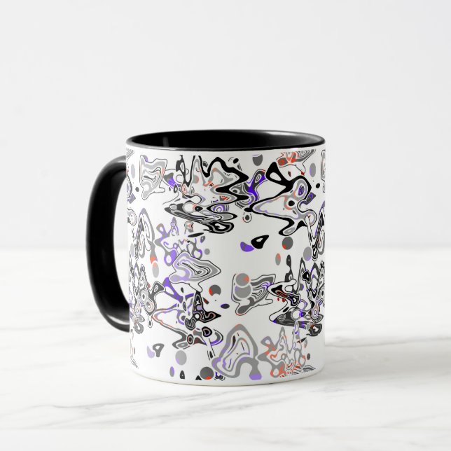 Taza Pincel abstracto salpicado moderno elegante de mod (Anverso izquierdo)