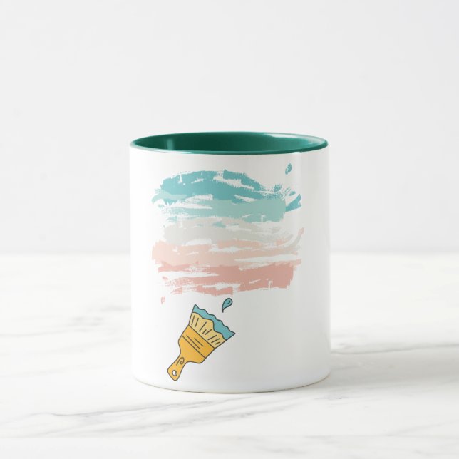Taza pincel de pintura (Centro)