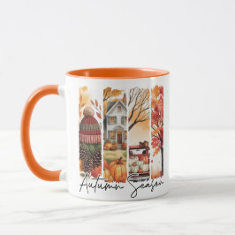 Taza Pincelada de la temporada de otoño acogedor