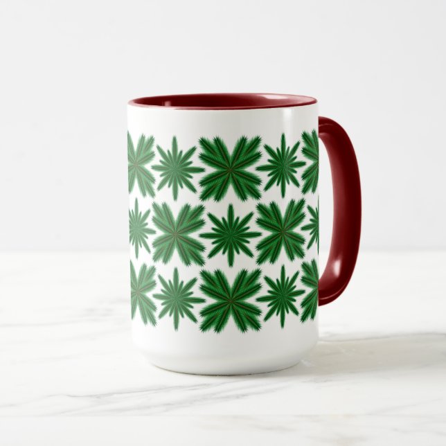Taza Pine Snowflakes Mug 15oz. (Anverso derecho)