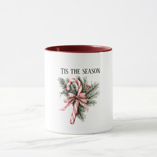 Taza Pine Tree Candy Cane Red Christmas (Centro)
