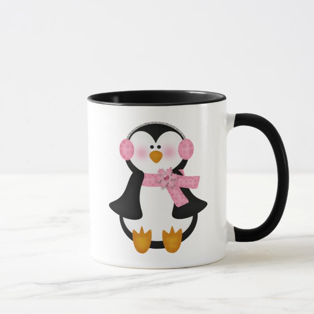Taza pingüino adorable (Derecha)