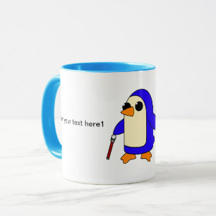 Taza Pingüino de bebé con personalización de caña