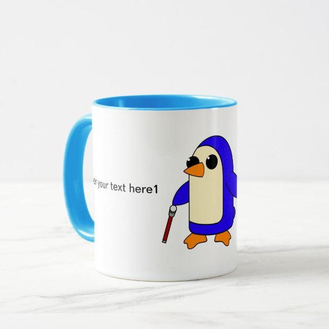 Taza Pingüino de bebé con personalización de caña (Anverso izquierdo)