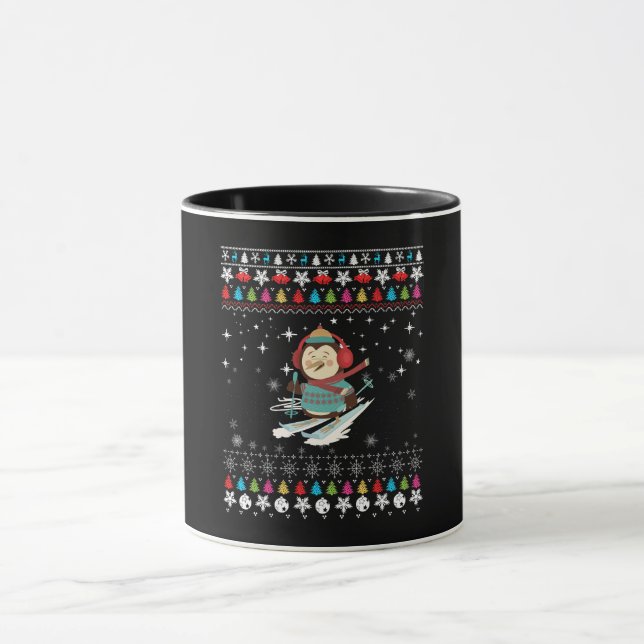 Taza Pingüino de esquí Navidad (Centro)