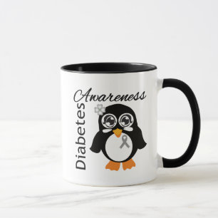 Taza Pingüino de la conciencia de la diabetes