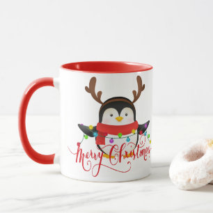Taza pingüino de Navidad  