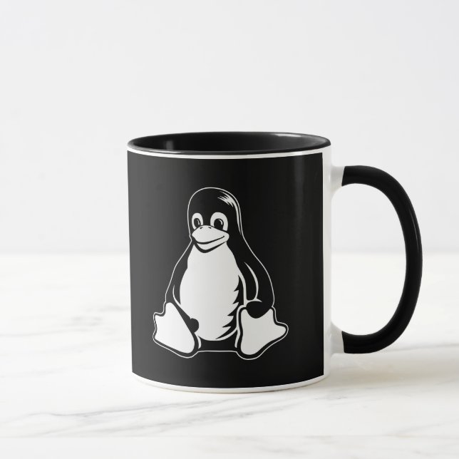 Taza Pingüino de Tux - (Linux, Open Source, Copyleft, (Derecha)