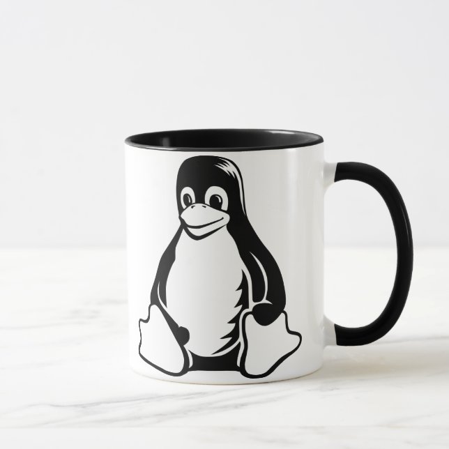 Taza Pingüino de Tux - (Linux, Open Source, Copyleft, (Derecha)