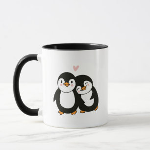 Taza Pingüino del Amor - Ilustración de Animal Romántic