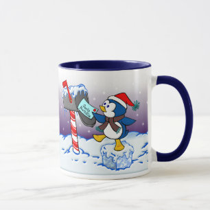 Taza Pingüino del navidad