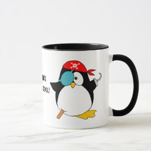 Taza Pingüino fresco del pirata