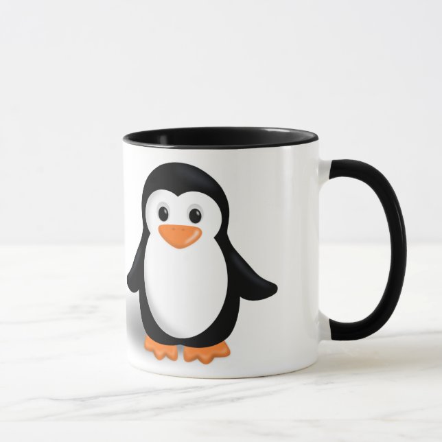 Taza Pingüino lindo del bebé (Derecha)