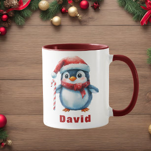 Taza Pingüino personalizado con nombre personalizado Ca