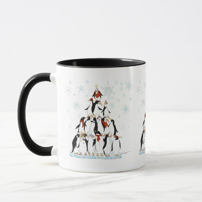 Taza Pingüino Personalizado de vacaciones divertidas en (Izquierda)