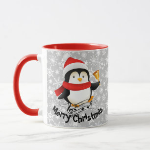 Taza Pingüino personalizado Feliz Navidad