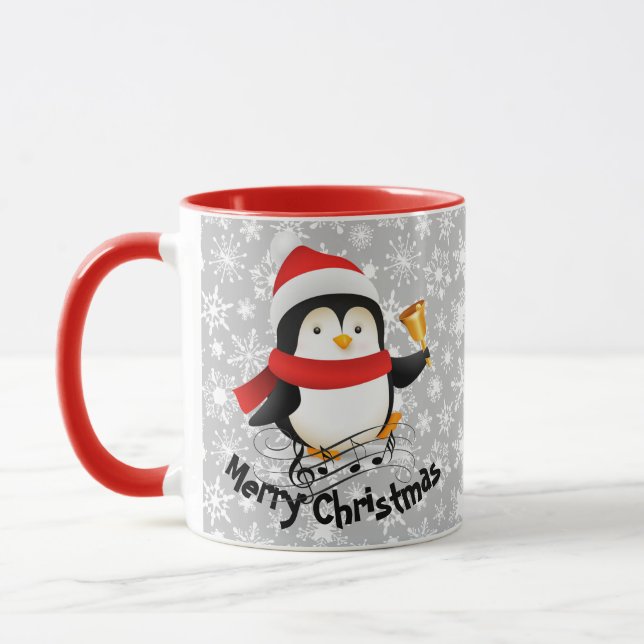 Taza Pingüino personalizado Feliz Navidad (Izquierda)