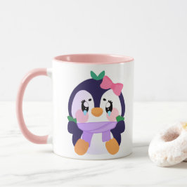 Taza Pingüino único de broke cute