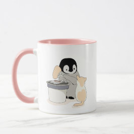 Taza Pingüino y gato