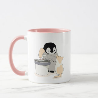 Taza Pingüino y gato