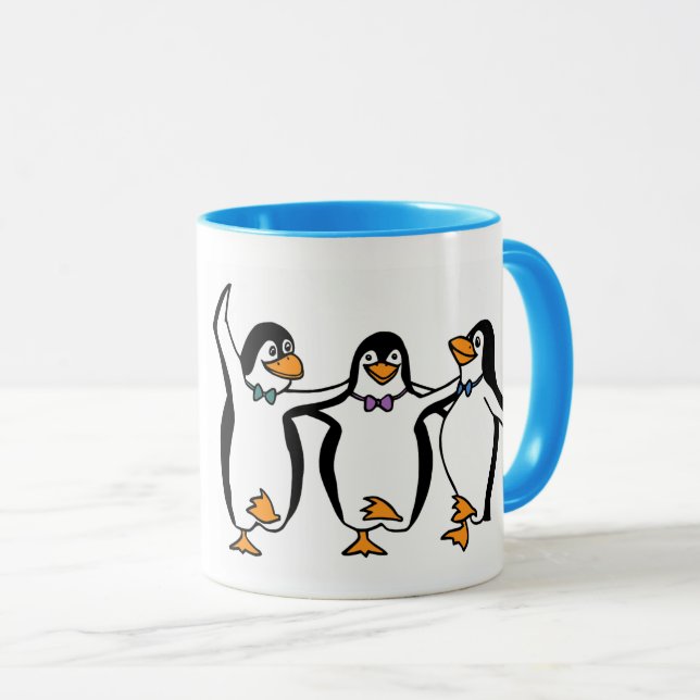 Taza Pingüinos bailando animados (Anverso derecho)