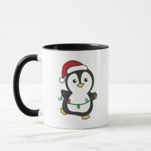 Taza Pingüinos Navidades de pingüino en invierno