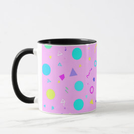 Taza Pink 80s Memphis Geometric Pattern