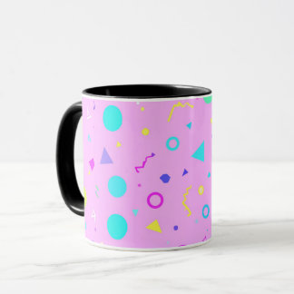 Taza Pink 80s Memphis Geometric Pattern