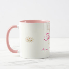 Taza Pink Blush Bow Princess Ribbon Thank Coffee Mug