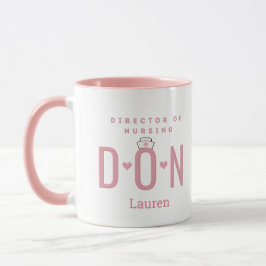 Taza Pink DON personalizado Director de Enfermería Mug