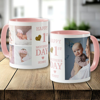 Taza Pink Happy First Mother's Day Mummy 5 Photo  